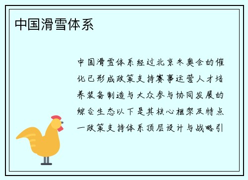 中国滑雪体系